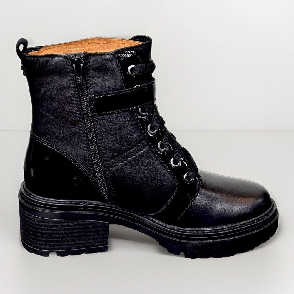 NEW Women's Size 7 Moto Biker Steampunk Grunge Goth Black Boots